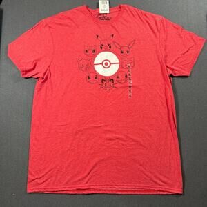 Pokémon All Red Graphic T-Shirt XL NWT